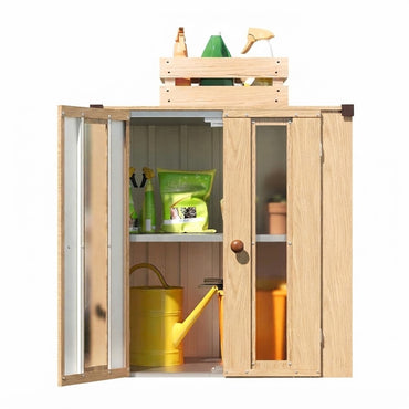 YODOLLA wasserdichter Outdoor-Lagerschrank mit Regalböden und Deckelbox