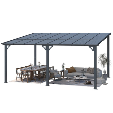 YODOLLA 16' x 12' Outdoor-Pavillon Pergola, Dunkelgrau