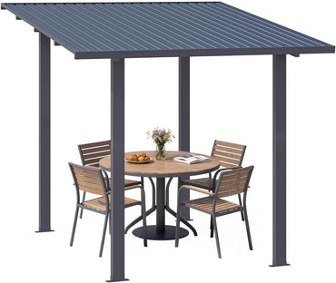 YODOLLA Pavillon 2,4 × 2,4 m mit Hardtop-Metalldach