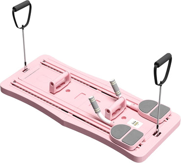 YODOLLA 5-in-1 faltbares Pilates-Reformer-Brett mit LED-Zähler, Pink