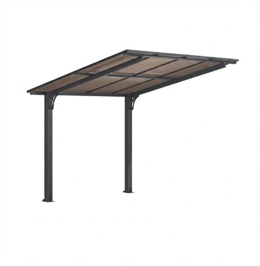 YODOLLA 8' x 8' Pavillon für die Terrasse, kleiner freistehender Pultdach-Pavillon