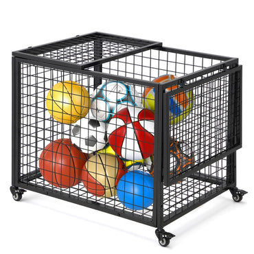 YODOLLA Ballwagen Rollwagen, großer Sportgeräte-Organizer