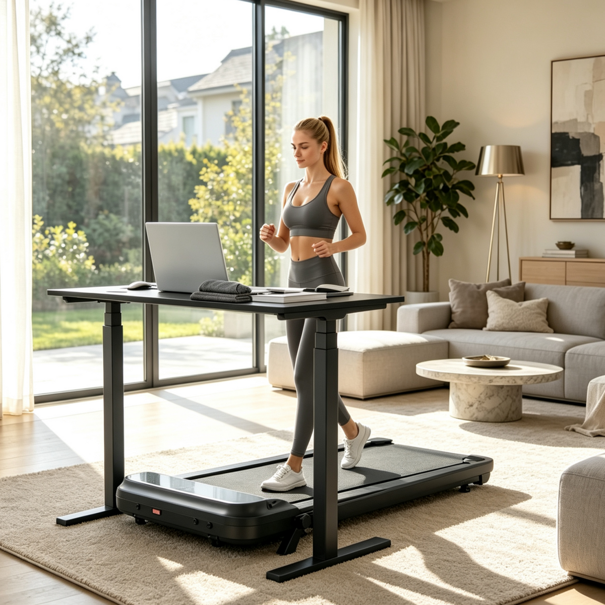 YODOLLA Walking Pad mit 8 % Steigung – Untertisch-Laufband für das Home-Office