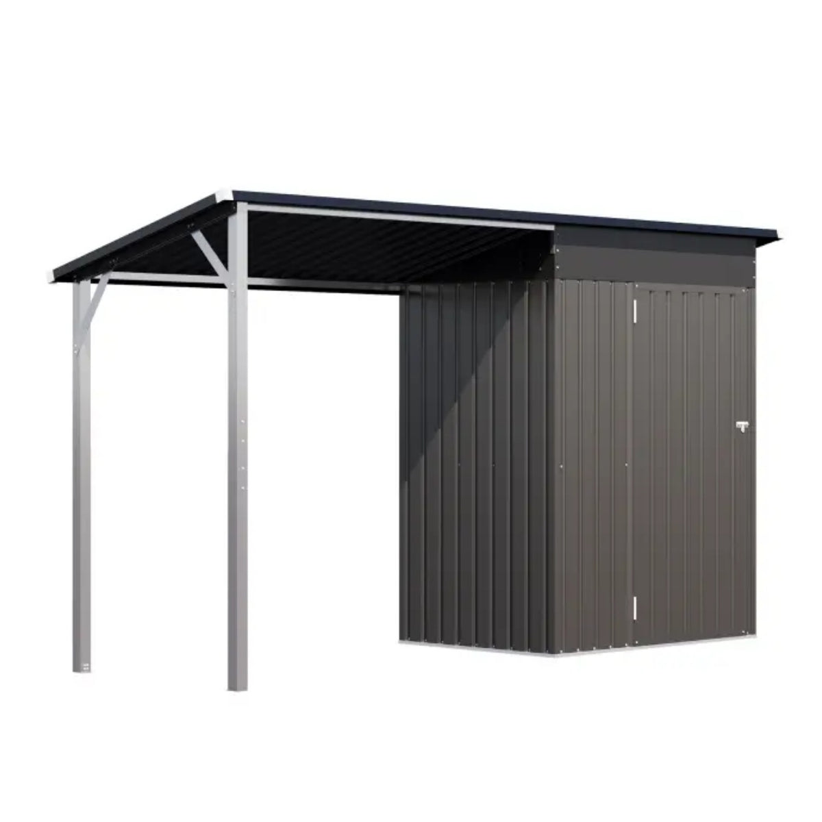 YODOLLA 5x3 FT Außen-Schuppen & Pavillon-Kombination mit Hartdach