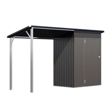 YODOLLA 5x3 FT Außen-Schuppen & Pavillon-Kombination mit Hartdach
