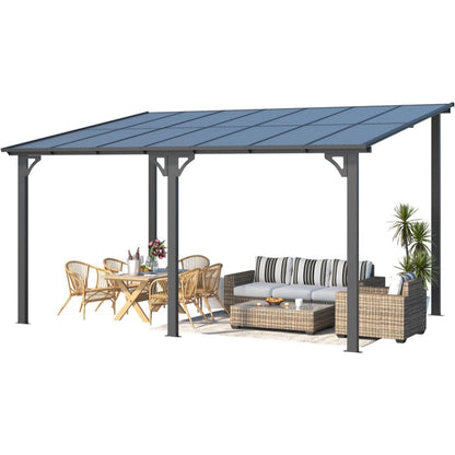 YODOLLA 4,3 × 3 m Terrassenüberdachung für Garten, Schwarz