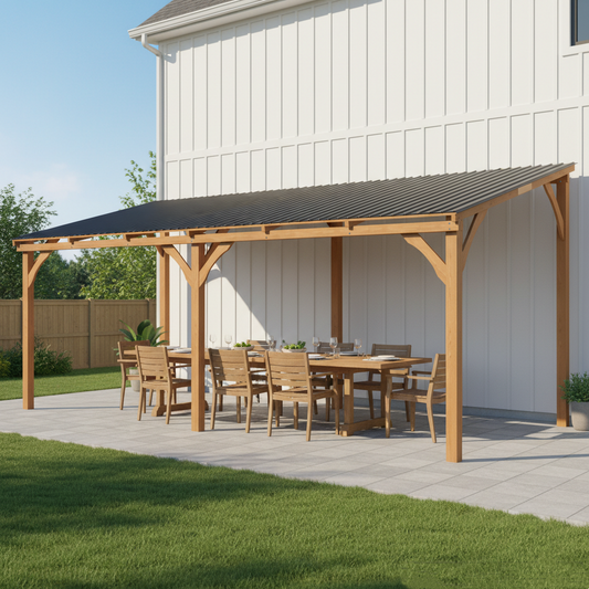 YODOLLA  6 x 3 m Pergola aus Holz, für den Außenbereich, Pergola