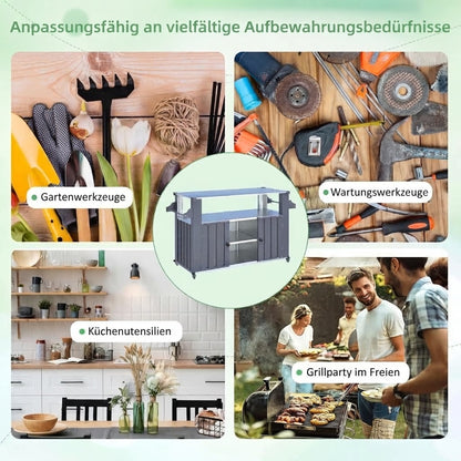 YODOLLA 51'' Outdoor-Grillwagen mit Aufbewahrungsschrank, wasserdicht