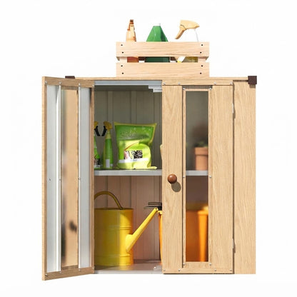 YODOLLA wasserdichter Outdoor-Lagerschrank mit Regalböden und Deckelbox