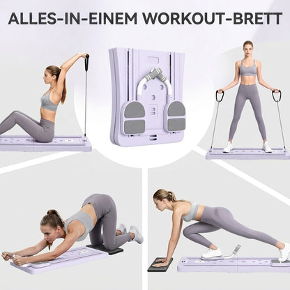 YODOLLA 5-in-1 faltbares Pilates-Reformer-Brett mit LED-Zähler, Violett