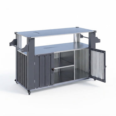 YODOLLA 51'' Outdoor-Grillwagen mit Aufbewahrungsschrank, wasserdicht