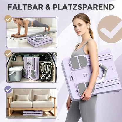 YODOLLA 5-in-1 faltbares Pilates-Reformer-Brett mit LED-Zähler, Violett
