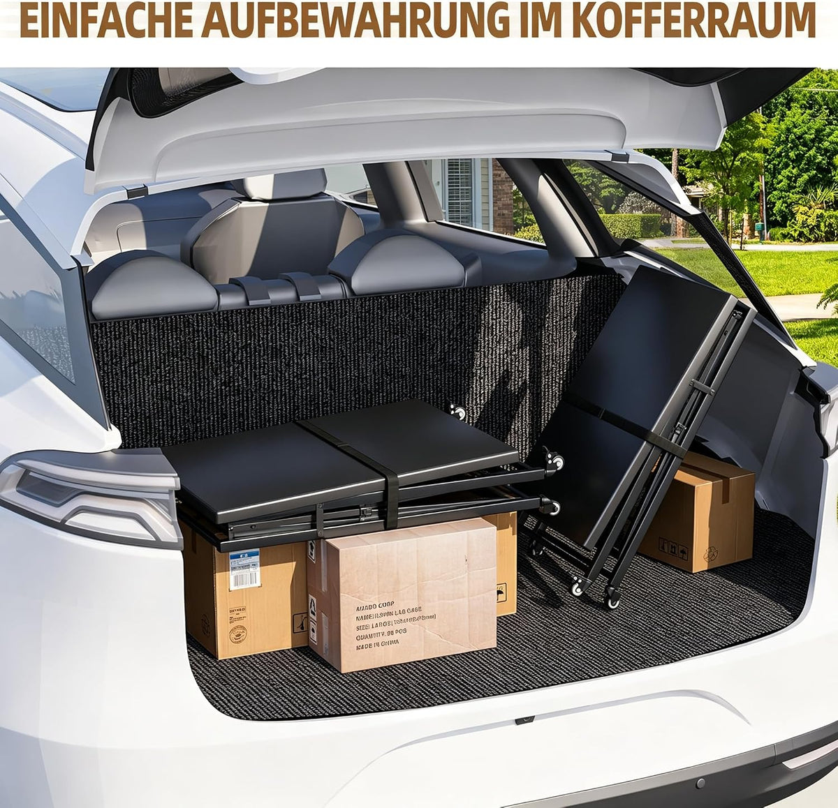 YODOLLA Grillwagen Outdoor – 3-stufiger Gartenwagen, Schwarz