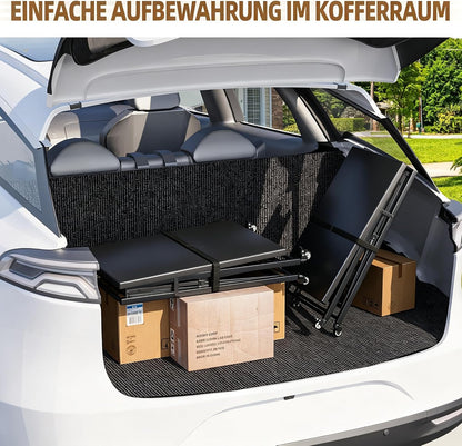 YODOLLA Grillwagen Outdoor – 3-stufiger Gartenwagen, Schwarz