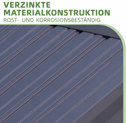 YODOLLA 2×5 FT Outdoor-Brennholzregal, wetterfester Holzunterstand aus Metall, Grau