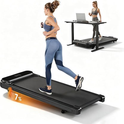 YODOLLA Walking Pad mit 8 % Steigung – Untertisch-Laufband für das Home-Office