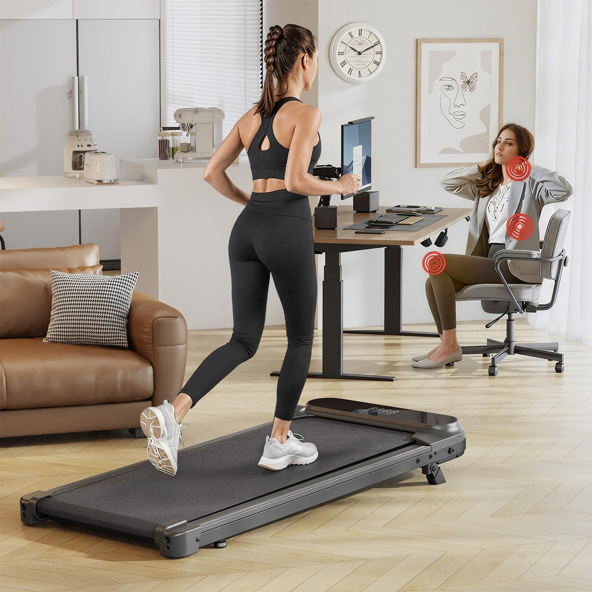 YODOLLA Walking Pad mit 8 % Steigung – Untertisch-Laufband für das Home-Office