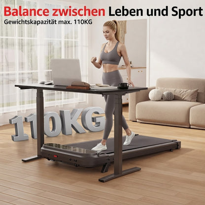 YODOLLA Walking Pad mit 8 % Steigung – Untertisch-Laufband für das Home-Office