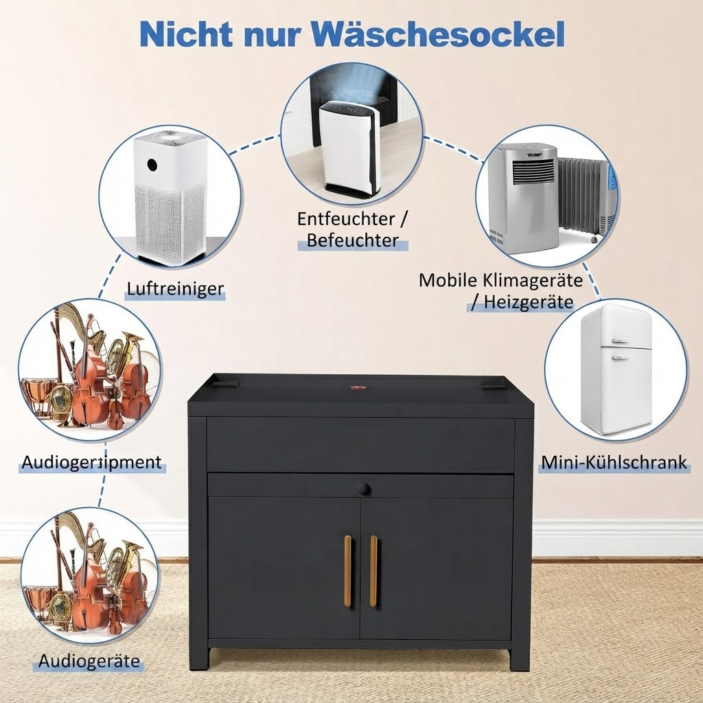 YODOLLA Waschtrockner-Sockel, 700 lbs, 29″x29″x23″, Schwarz