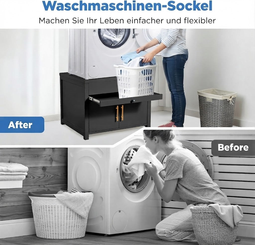 YODOLLA Waschtrockner-Sockel, 700 lbs, 29″x29″x23″, Schwarz