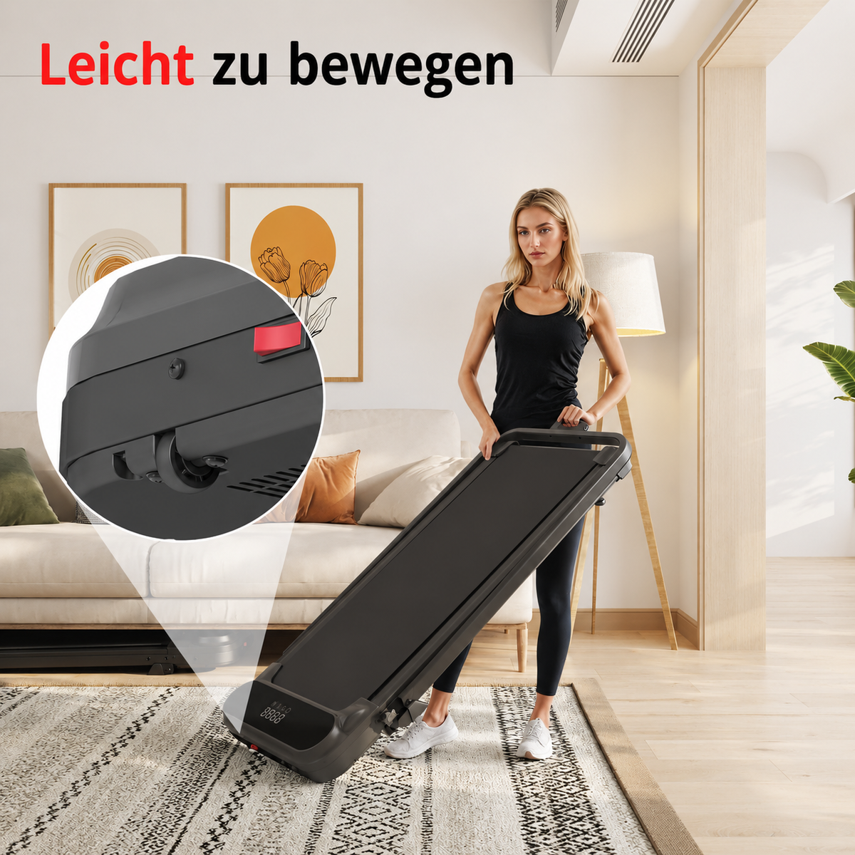 YODOLLA Walking Pad – faltbares Laufband mit 8 % Steigung für Zuhause und Büro