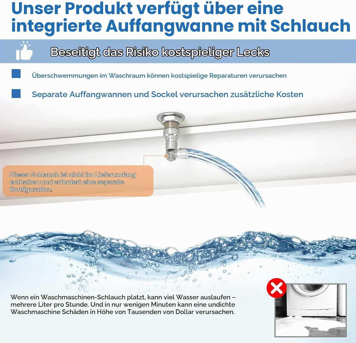 YODOLLA Waschtrockner-Sockel, 700 lbs, 29″x29″x23″, Weiß
