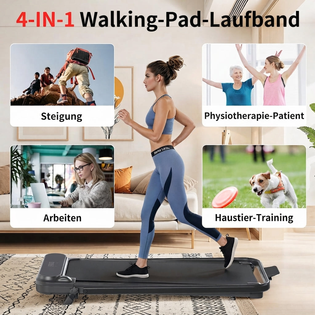 YODOLLA Walking Pad – faltbares Laufband mit 8 % Steigung für Zuhause und Büro