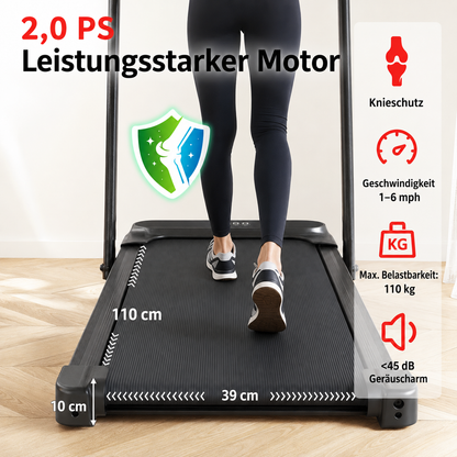 YODOLLA Walking Pad – faltbares Laufband mit 8 % Steigung für Zuhause und Büro