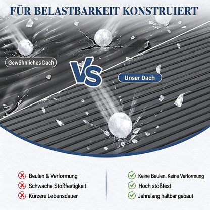 YODOLLA 3,7 x 3m Fahrradunterstand, Garten-Metallpergola, Dunkelgrau