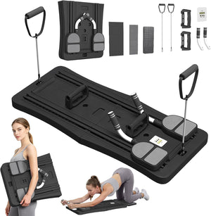 YODOLLA 5-in-1 faltbares Pilates-Reformer-Brett mit LED-Zähler, Schwarz