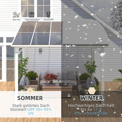 YODOLLA 3 x 3 m Terrassenüberdachung für Garten, Schwarz