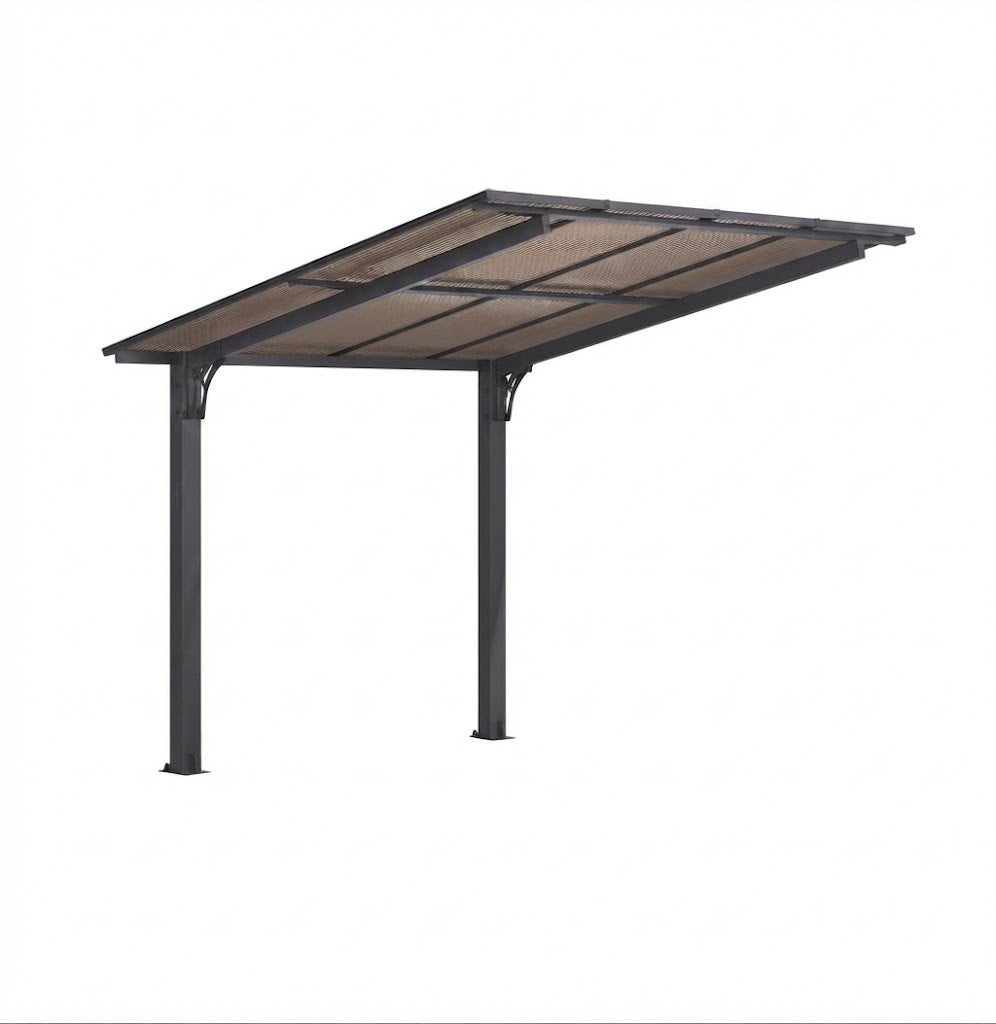 YODOLLA 8' x 8' Pavillon für die Terrasse, kleiner freistehender Pultdach-Pavillon