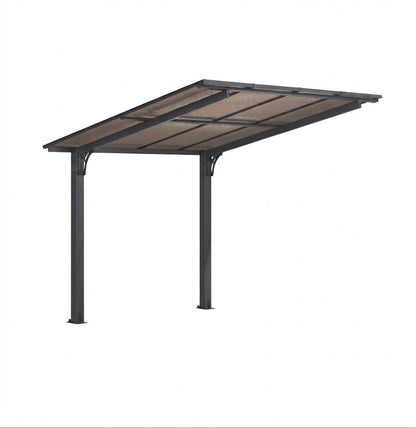YODOLLA 8' x 8' Pavillon für die Terrasse, kleiner freistehender Pultdach-Pavillon