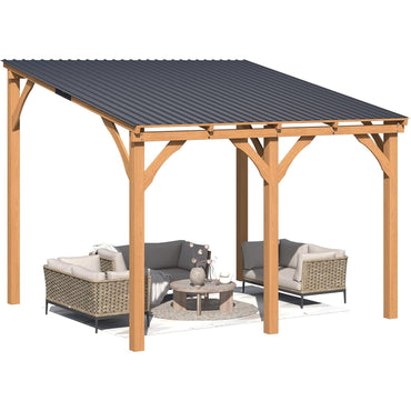 YODOLLA 3 x 3 m Pergola aus Holz, für den Außenbereich, für den Außenbereich, Pergola