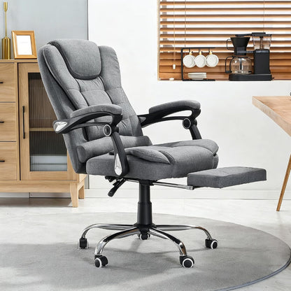 YODOLLA Ergonomisch Bürostuhl mit Fußstütze & Liegefunktion, Grau