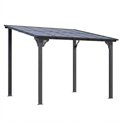 YODOLLA 2,4 x 2,4 m Terrassenüberdachung für Garten, Schwarz
