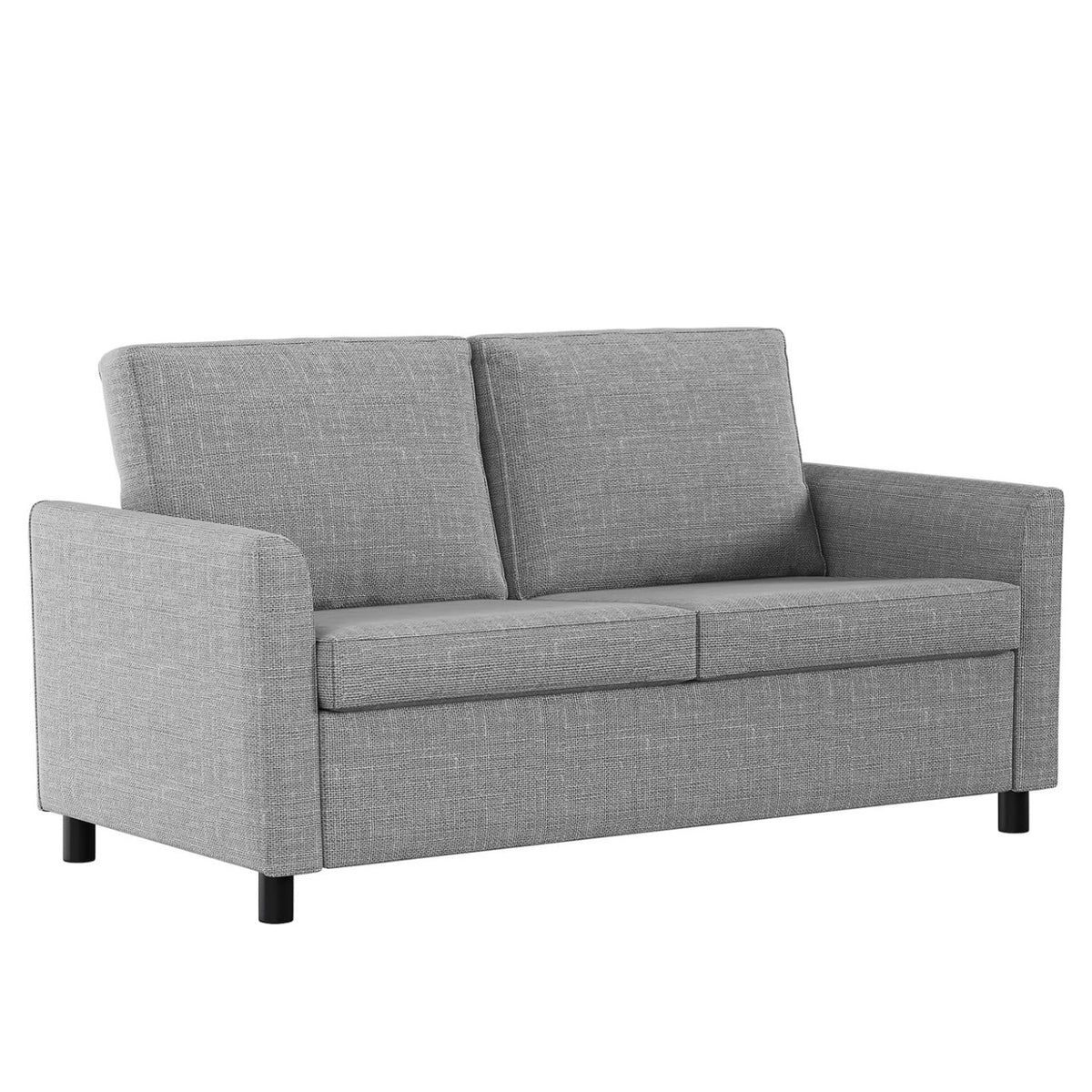 YODOLLA 2 Sitzer Sofa, kleine Sofa mit schlaffunktion, Hellgrau
