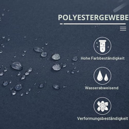 YODOLLA 3‑Sitzer Gartenschaukel mit Sonnendach & Polstern, Blau