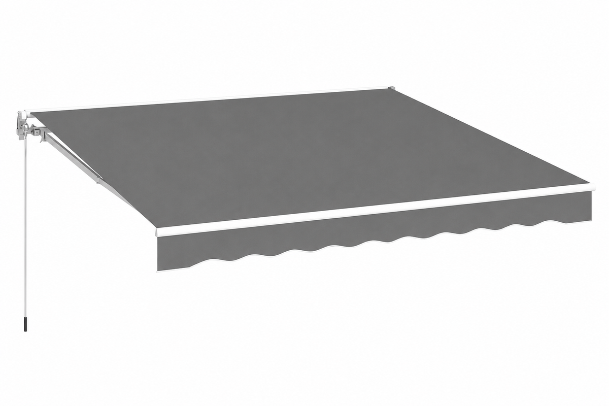 YODOLLA 13' x 10' Ausziehbare Markise Grau Außen