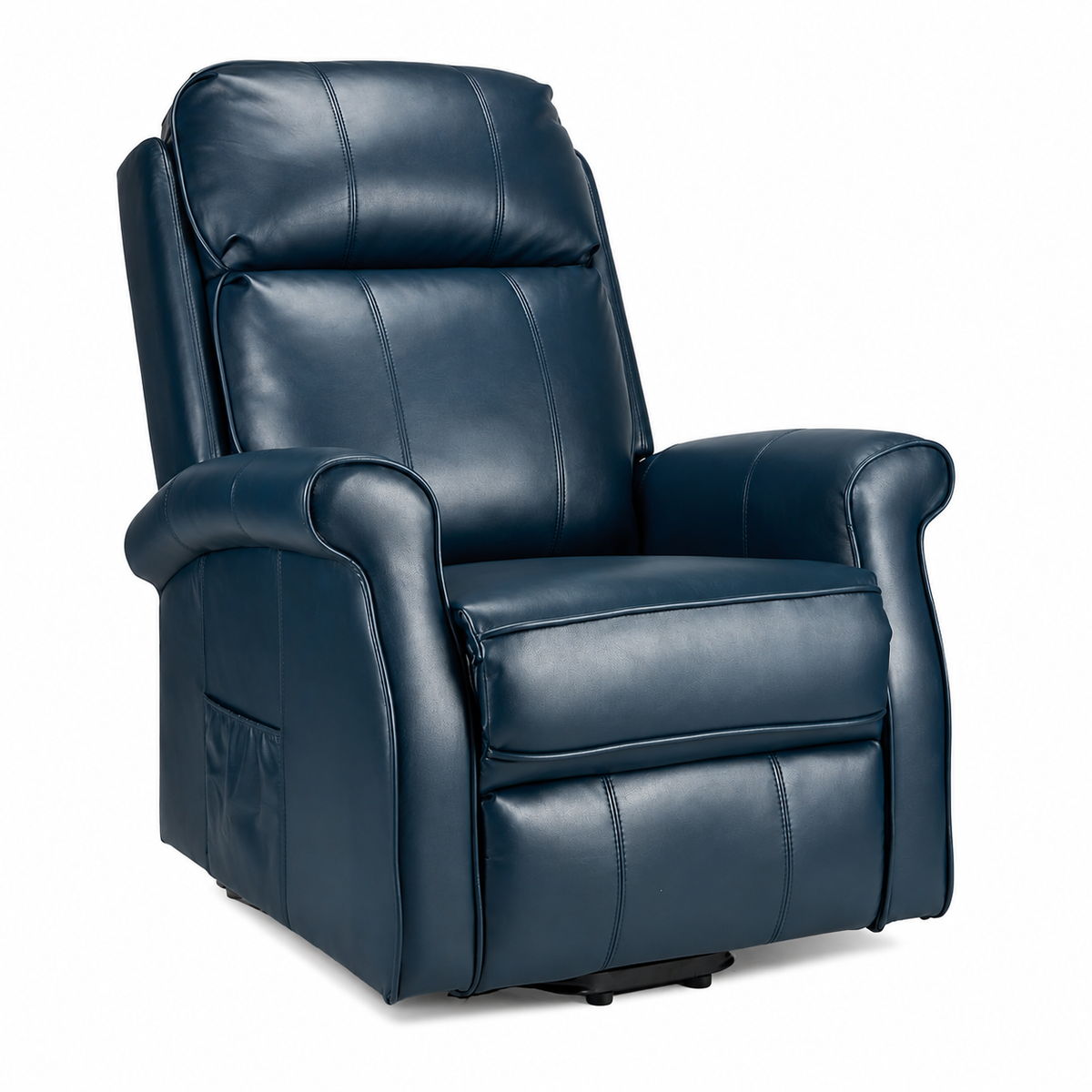 YODOLLA Elektrischer Lift-Sessel für Senioren, Kunstleder, Marineblau