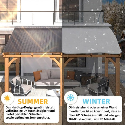 YODOLLA  6 x 3 m Pergola aus Holz, für den Außenbereich, Pergola