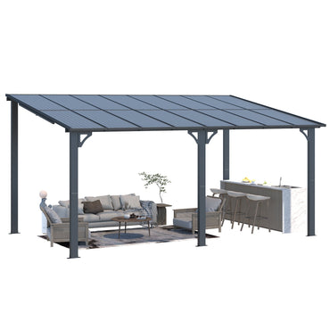 YODOLLA 16' x 10' Gartenpavillon (Pergola) für den Außenbereich, Dunkelgrau