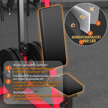 YODOLLA Brustpresse bis 204 kg verstellbar, Butterfly- und Reverse-Butterfly-Maschine