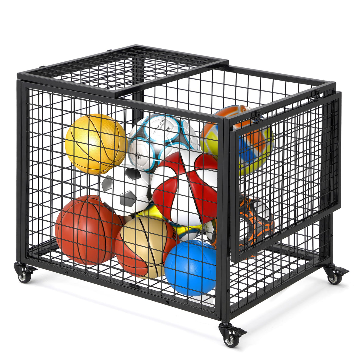 YODOLLA Ballwagen Rollwagen, großer Sportgeräte-Organizer