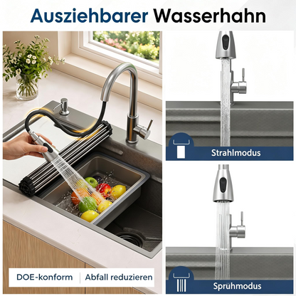 YODOLLA Küchenspüle, 84x48cm Edelstahl 1 Becken mit Armatur
