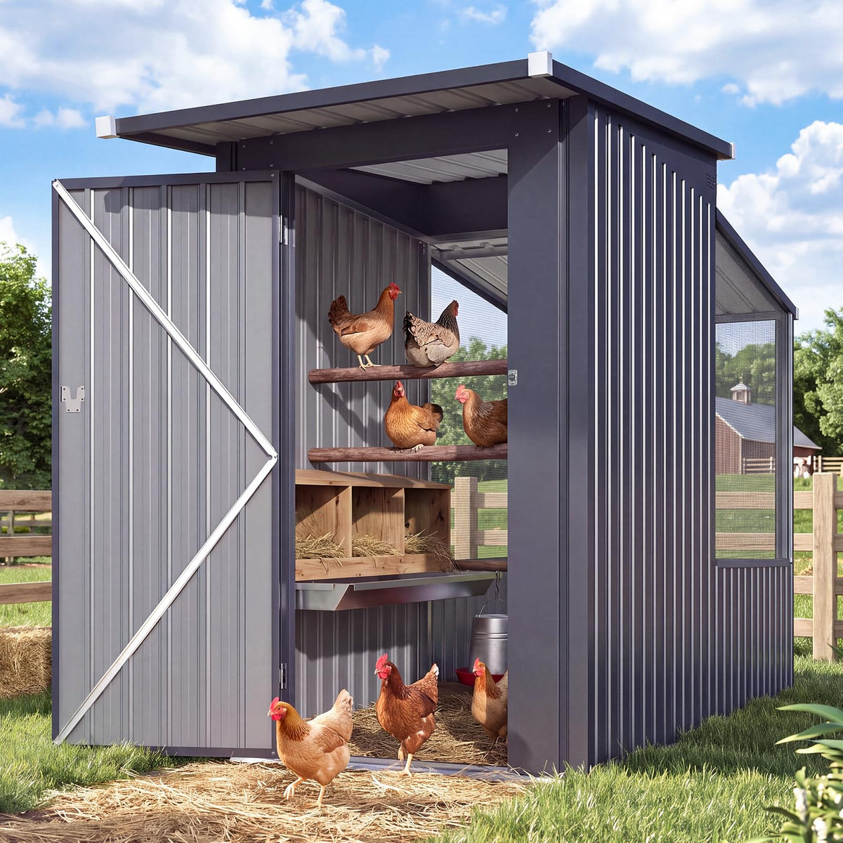 YODOLLA Große Vogelvoliere Außengehege, Vogelkäfig-Außenanlage für Vögel