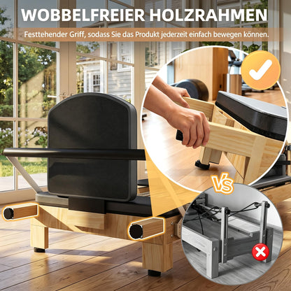 YODOLLA 234cm Faltbare Pilates Reformer Maschine für Zuhause & Studio