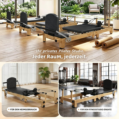 YODOLLA 234cm Faltbare Pilates Reformer Maschine für Zuhause & Studio