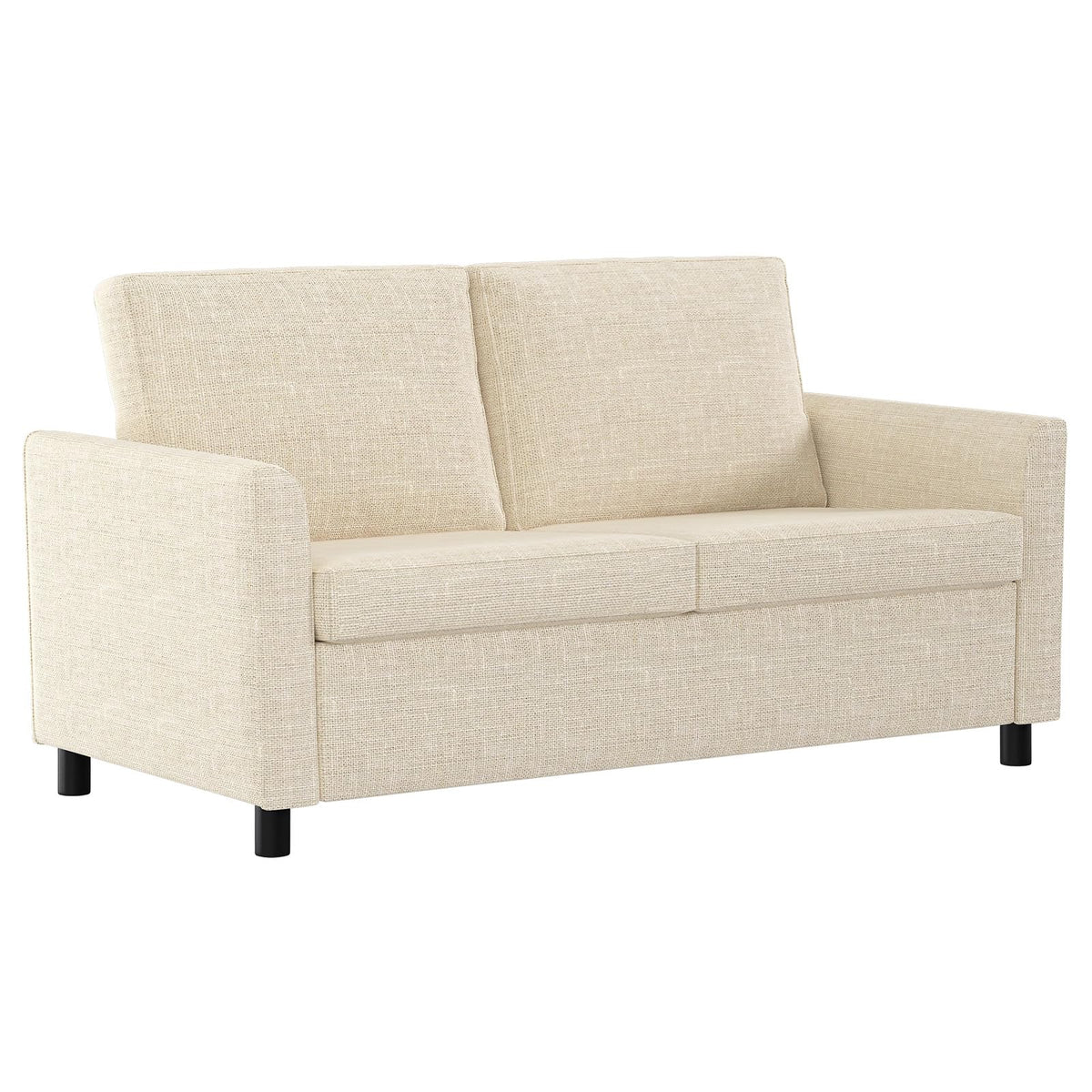 YODOLLA 2 Sitzer Sofa, kleine Sofa mit schlaffunktion, Weiß
